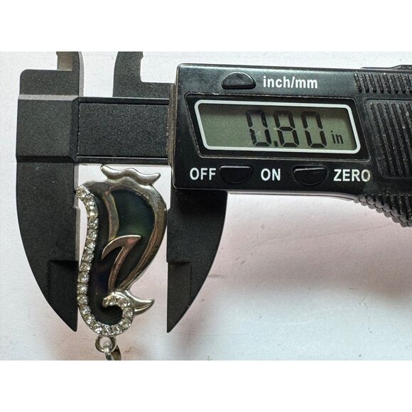 Estate Fashion Penguin Pendant Black Enamel & Rhinestones 1.71" 7.2g No Chain - Picture 4 of 5